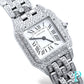 31MM CARTIER PANTHERE DE CARTIER / BUSTDOWN / DIAMOND ENCRUSTED / STAINLESS STEEL / NATURAL DIAMONDS / WHITE ROMAN DIAL
