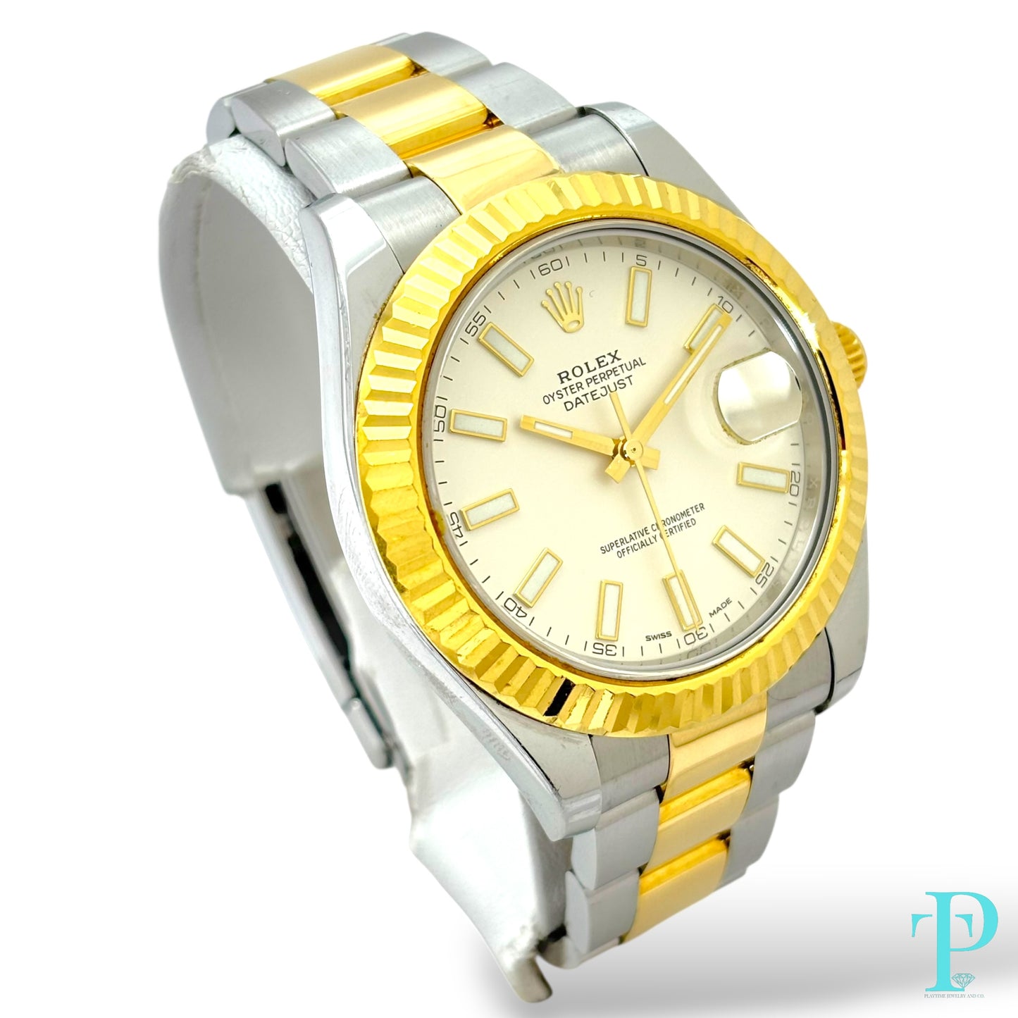 41MM ROLEX DATEJUST / 18KT YELLOW GOLD / IVORY DIAL / AUTOMATIC Ref.116333