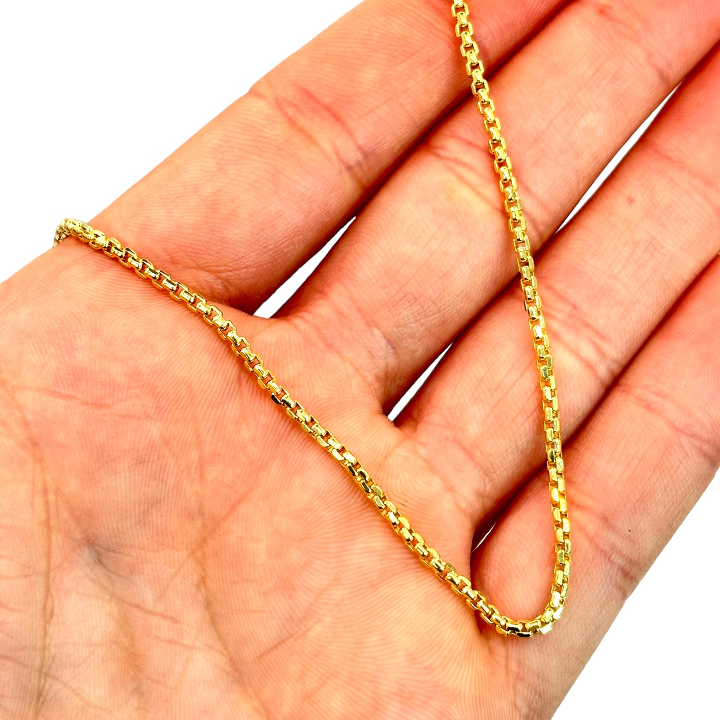 14Kt 1.8MM MICRO BOX LINK CHAIN