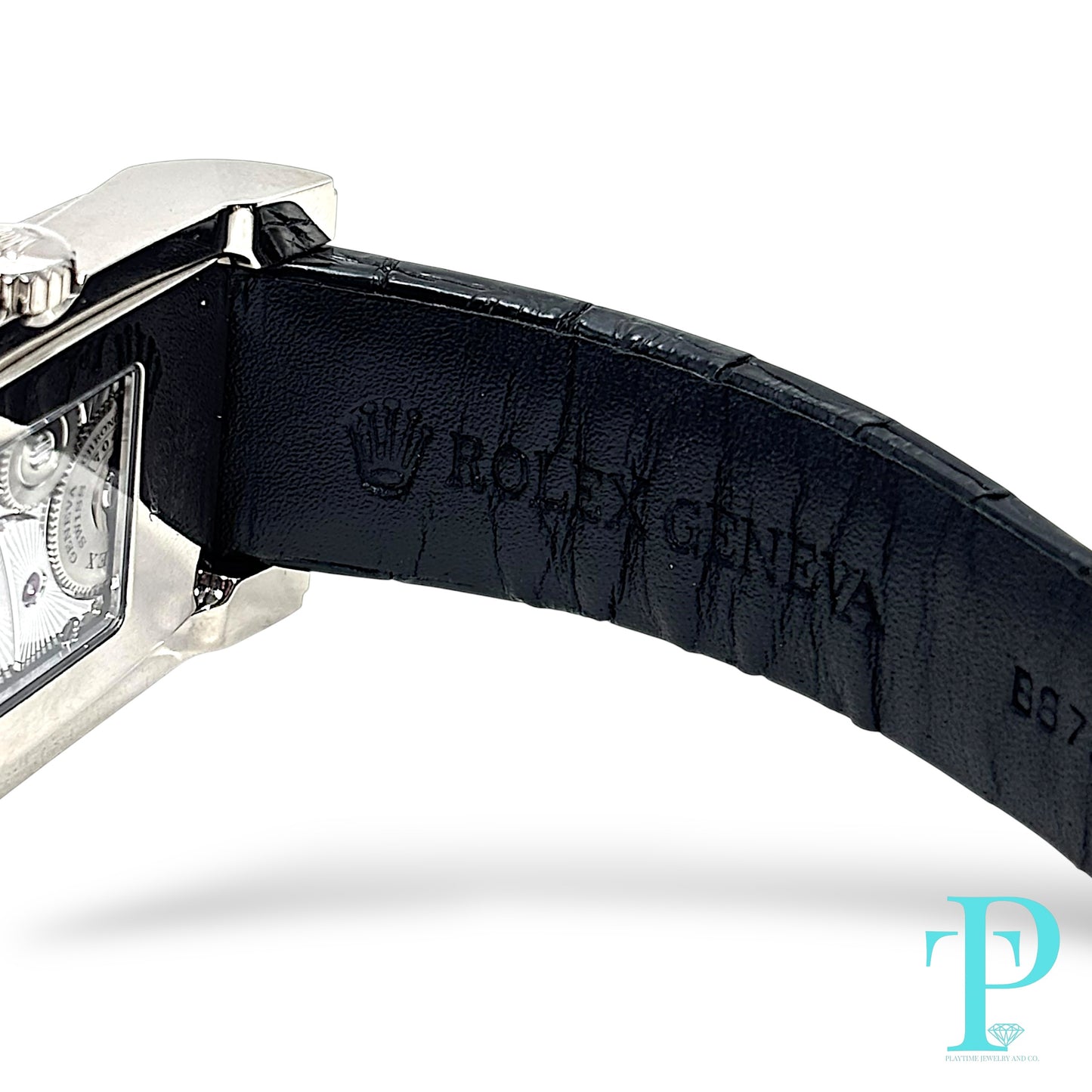 28MM ROLEX CELLINI CHRONOMETER 18KT WHITE GOLD MENS WATCH / REF. 5443/9
