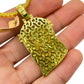 14KT SMALL/MEDIUM JESUS HEAD 3.12CTW VVS-1 NATURAL DIAMOND PENDANT