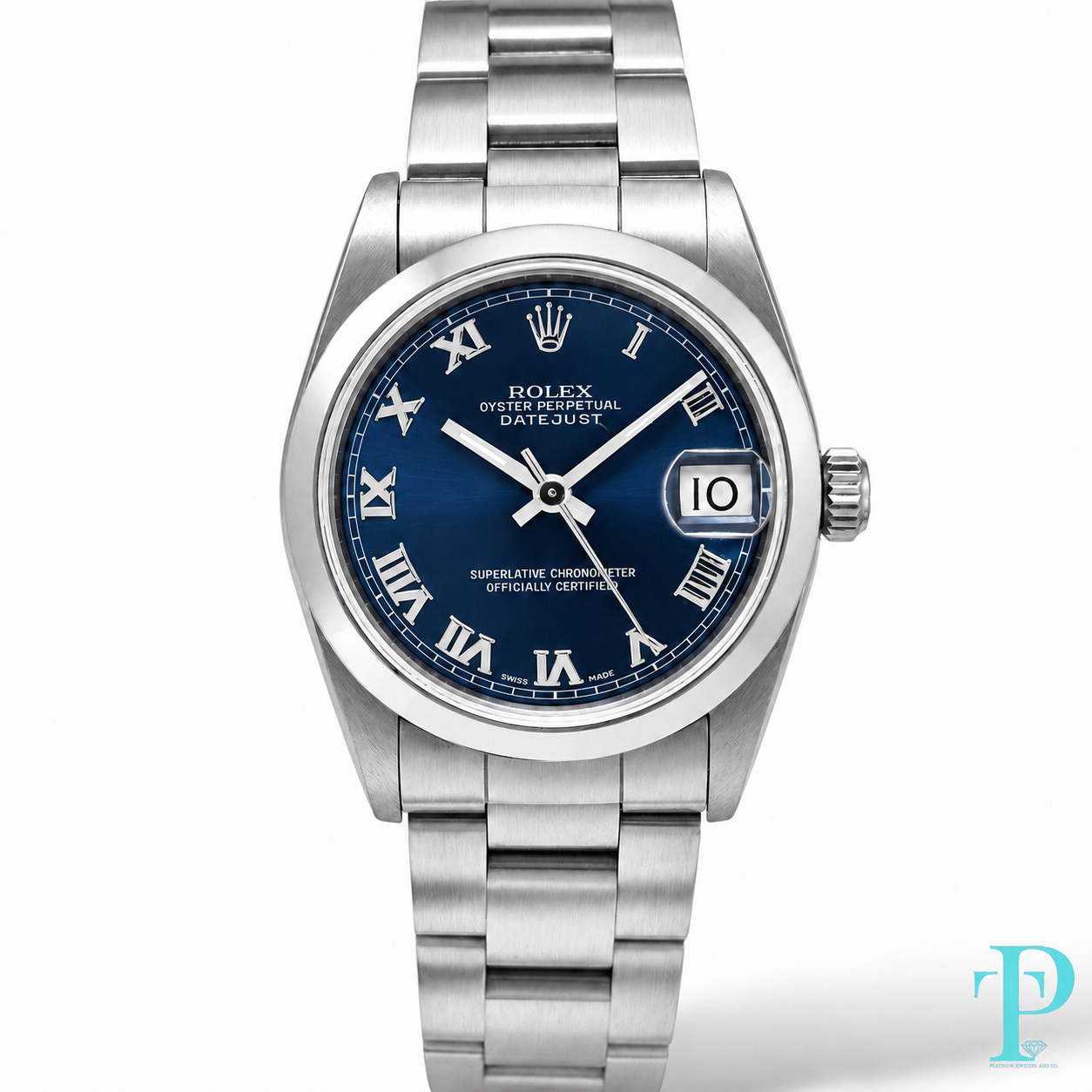 PRE-OWNED 31MM ROLEX DATEJUST 68240 BLUE DIAL