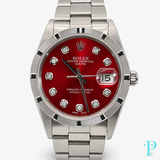 PRE-OWNED 34MM ROLEX DATE / REF.1501 (AM RED DIAMOND DIAL)
