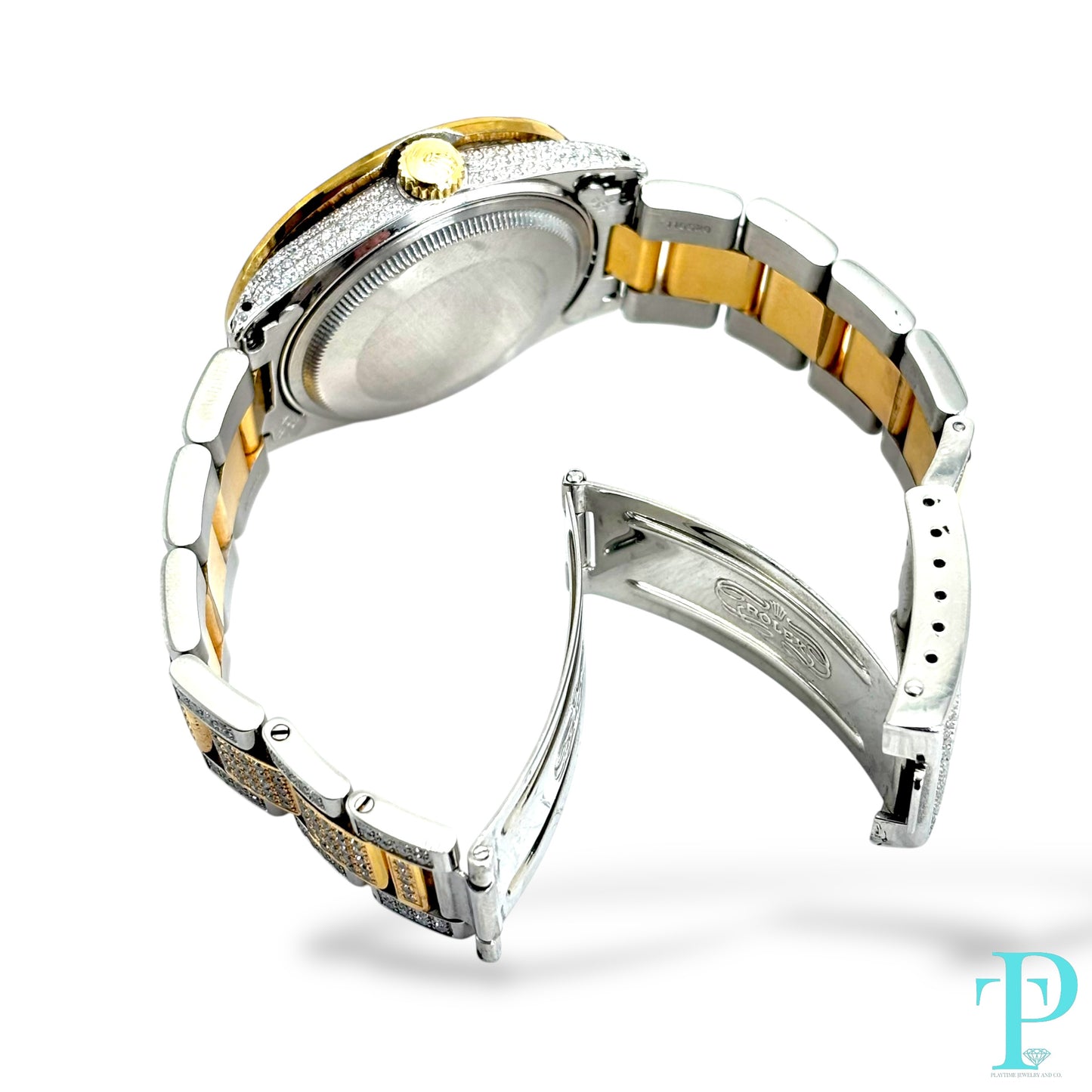 36MM ROLEX DATEJUST / ROSE GOLD TWO-TONE / 15.00CTW DIAMOND / 3.00CTW SAPPHIRE BEZEL / OYSTER BRACELET / AUTOMATIC Ref.16013
