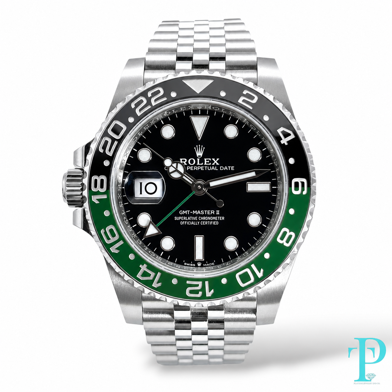 PRE-OWNED 40MM ROLEX GMT-MASTER II JUBILEE BRACELET (SPRITE) REF.126720