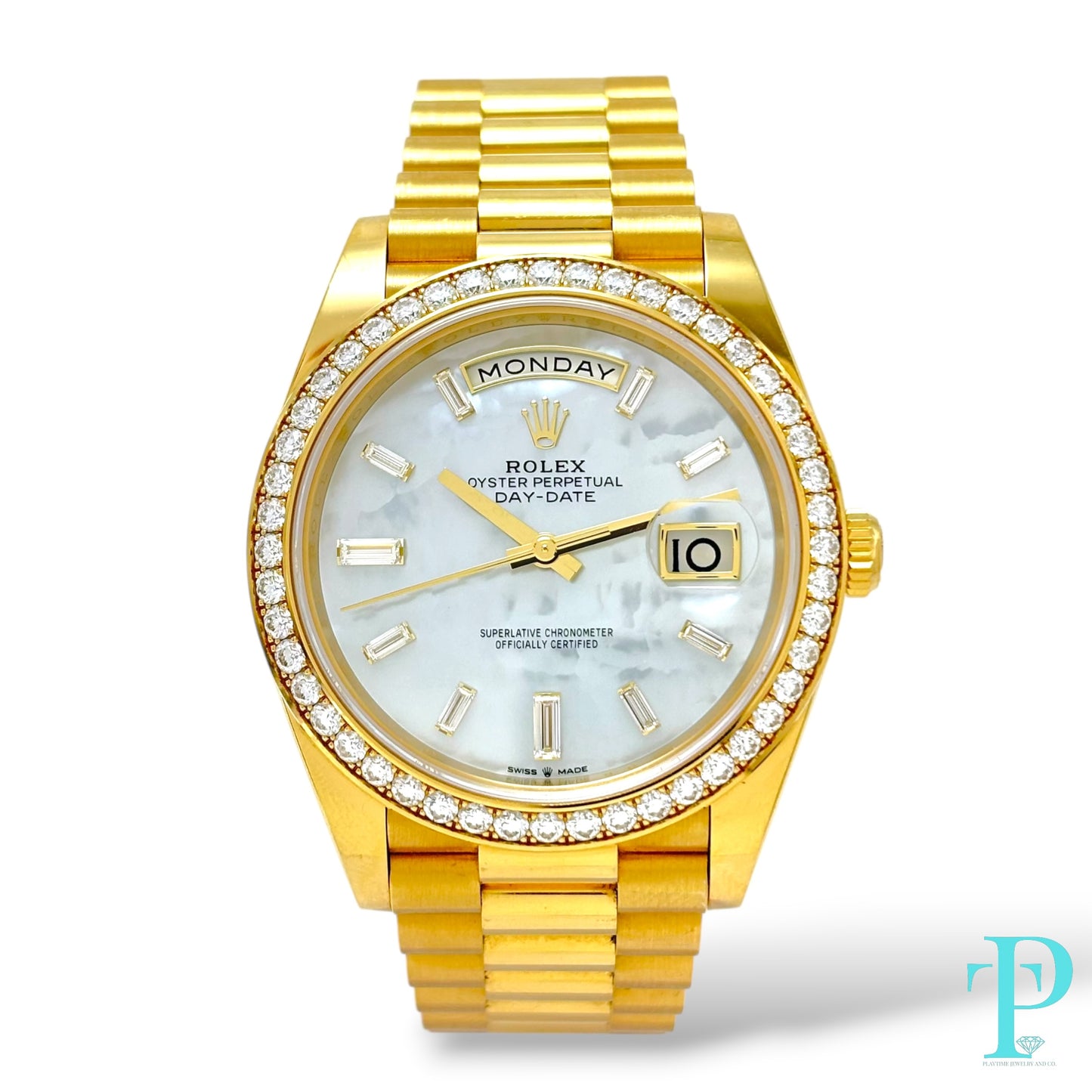 40MM ROLEX DAY-DATE 18KT GOLD MENS WATCH