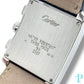 28MM CARTIER TANK FRANÇAISE CHRONOFLEX / 18KT WHITE GOLD / FACTORY DIAMOND BEZEL