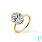 3.00CT 14KT YELLOW GOLD OVAL-CUT LAB DIAMOND ENGAGEMENT RING