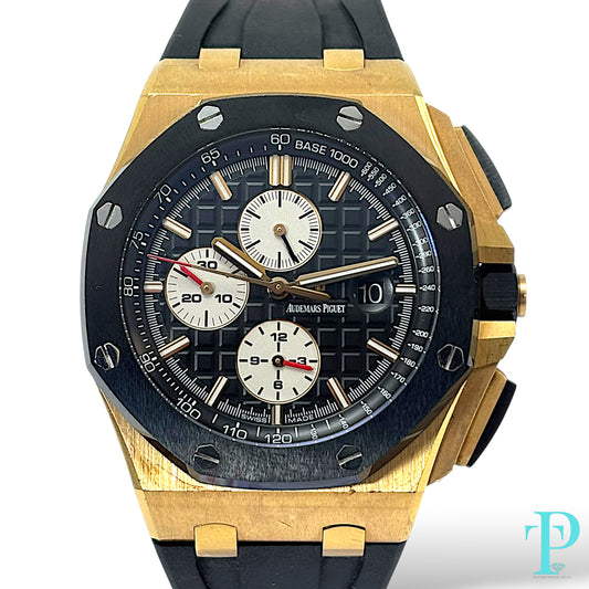 44MM AUDEMARS PIGUET ROYAL OAK OFFSHORE CHRONOGRAPH 18KT ROSE GOLD — REF. 26401RO.OO.A002CA.01