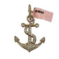 SOLID 14KT ANCHOR VVS-1 DIAMOND PENDANT