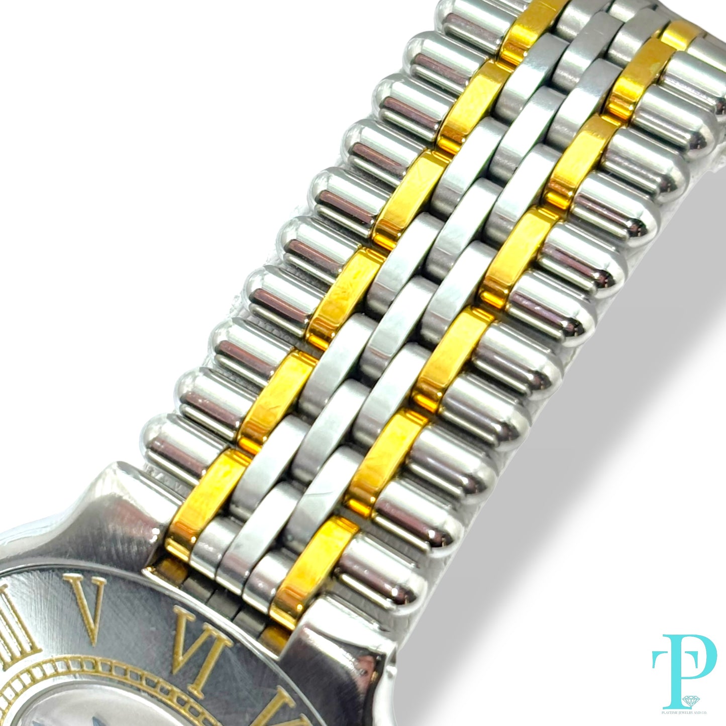 28MM CARTIER “Must 21” / STEEL & GOLD PLATE / QUARTZ MOVEMENT