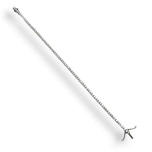 3Pt 14Kt WHITE GOLD ROUND-CUT DIAMOND TENNIS BRACELET 2.45CTW