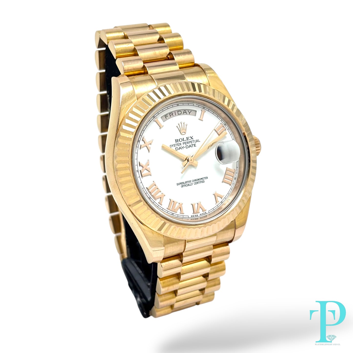 41MM ROLEX DAY-DATE “PRESIDENTIAL” ROSE GOLD MENS WATCH / Ref.218235