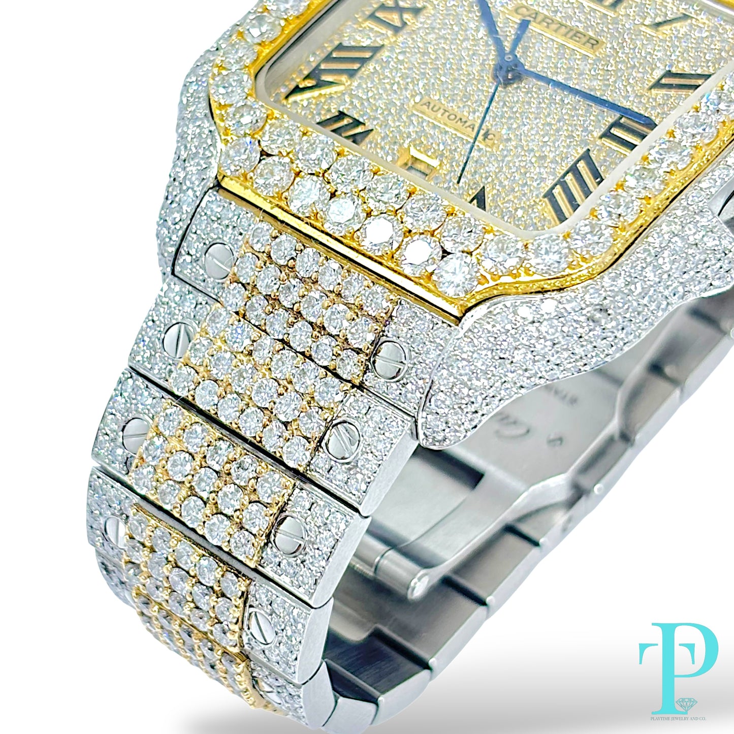 40MM CARTIER SANTOS XL JUMBO-DIAMOND BUSTDOWN