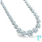 LARGE POINTER CLUSTER / TENNIS NECKLACE / 16” 14KT 26.11CTW / VVS-1 LAB-GROWN