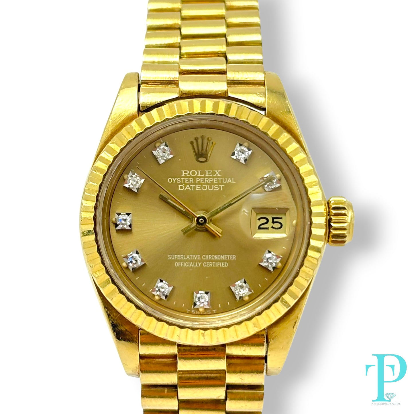 26MM ROLEX DATEJUST 18KT GOLD LADIES WATCH Ref.6917