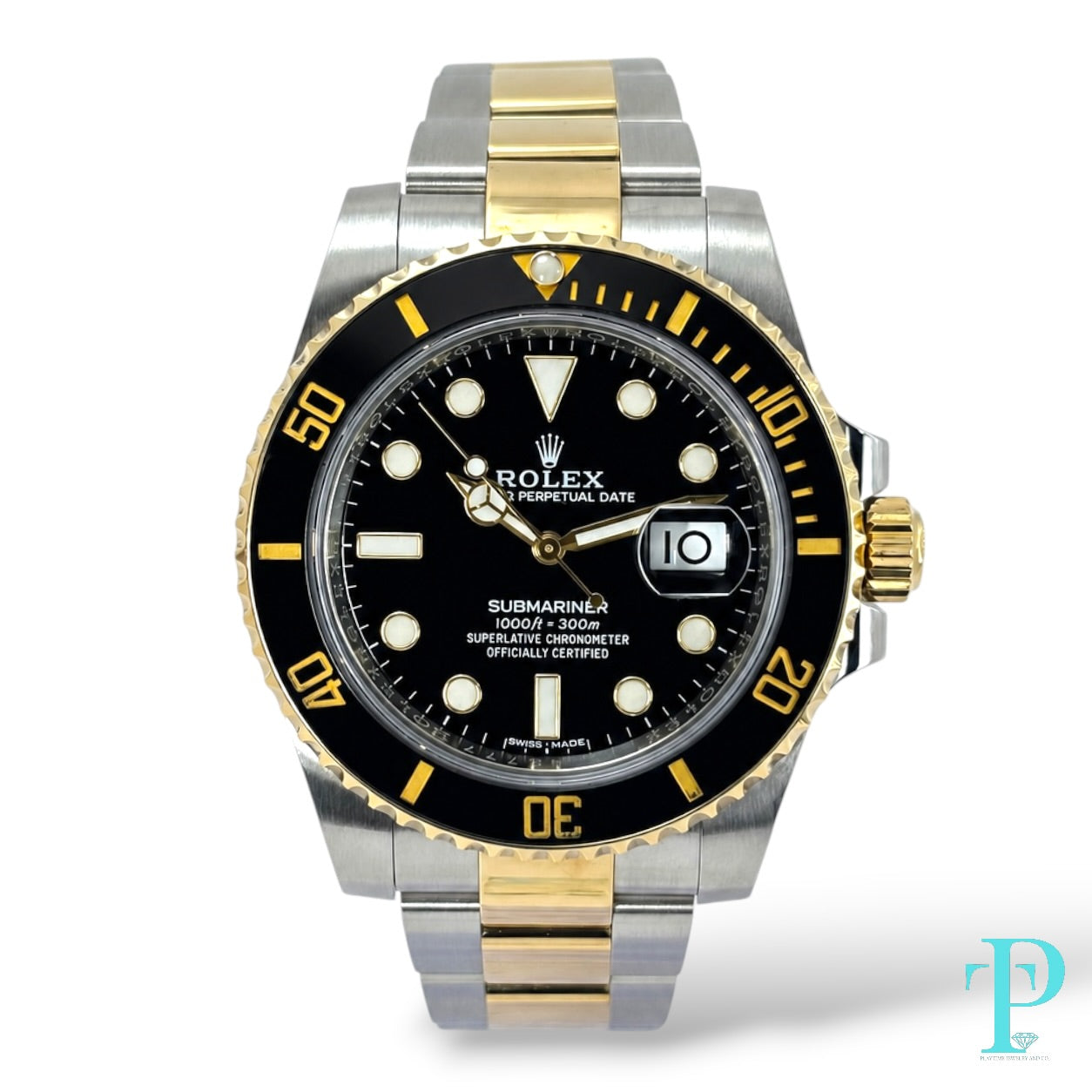 40MM ROLEX SUBMARINER 116610LN BLACK DIAL 18KT YELLOW GOLD TWO-TONE