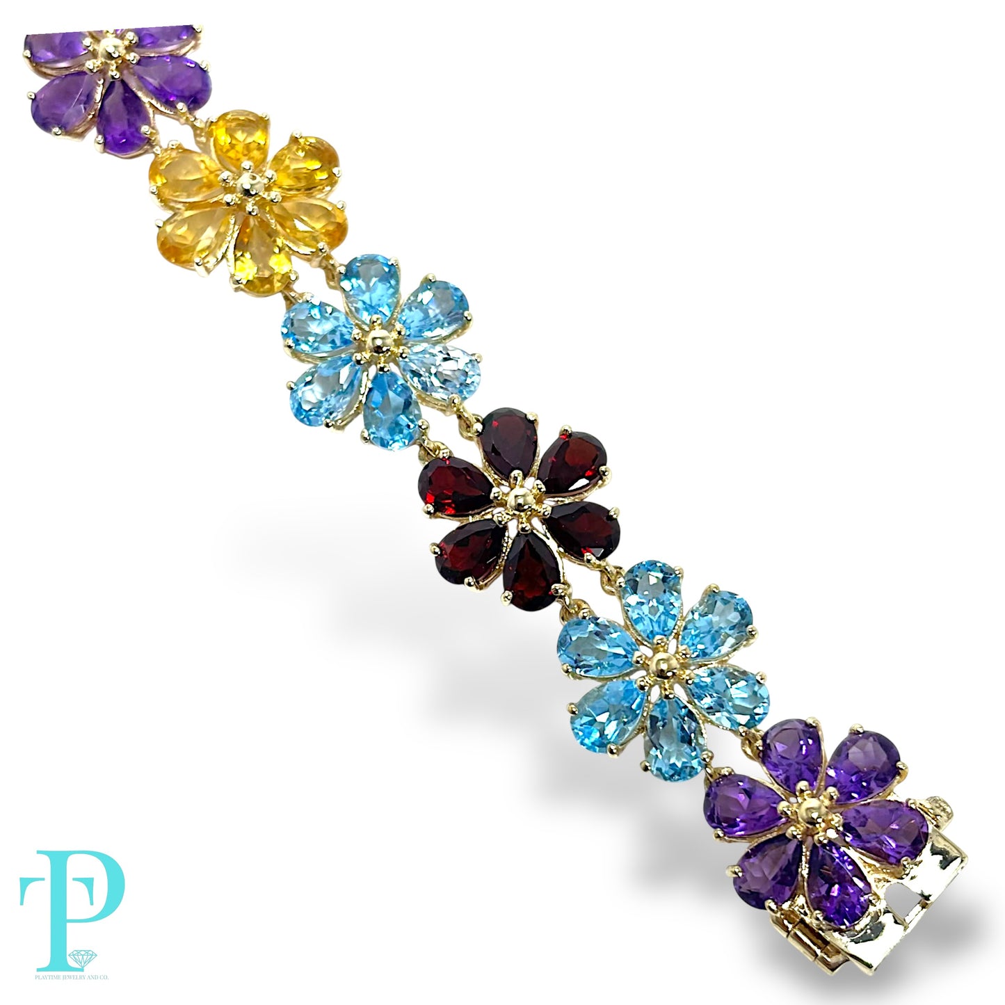 10KT YELLOW GOLD “FLOWERS OF SPRING” LADIES BRACELET