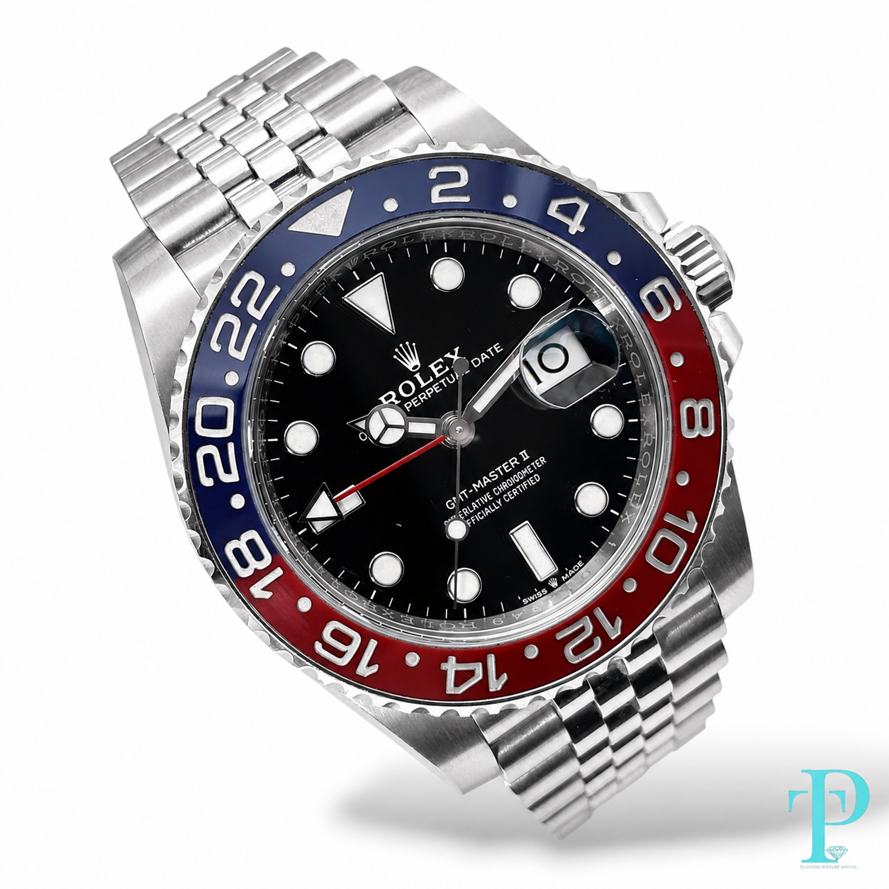 PRE-OWNED 40MM ROLEX GMT-MASTER II JUBILEE BRACELET (PEPSI) REF.126710BLRO