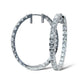 14KT WHITE GOLD 11.50CTW OVAL DIAMOND HOOPS