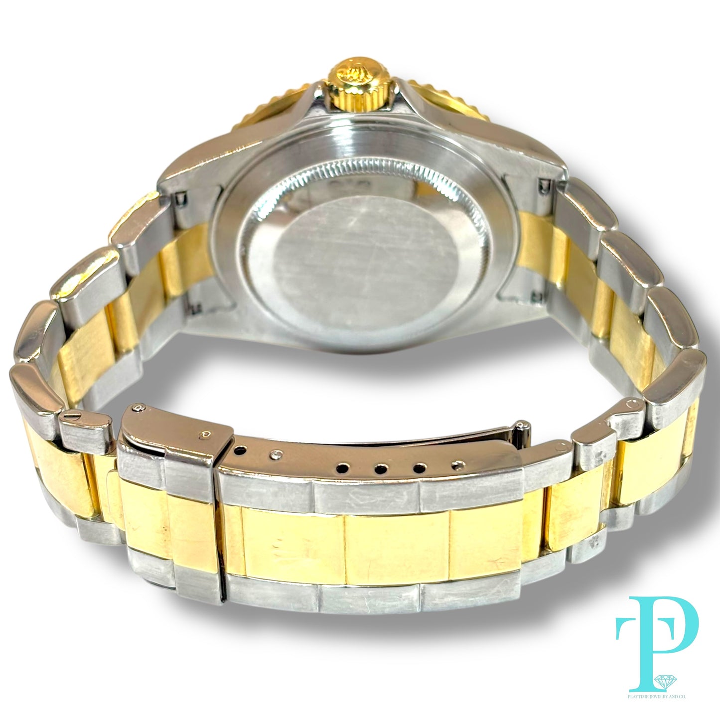 40MM ROLEX SUBMARINER (ANNIVERSARY “SERTI” DIAL) 18KT GOLD / STAINLESS STEEL TWO-TONE / OYSTER BRACELET / AUTOMATIC / DIAMOND AND SAPPHIRE SET HOUR MARKERS