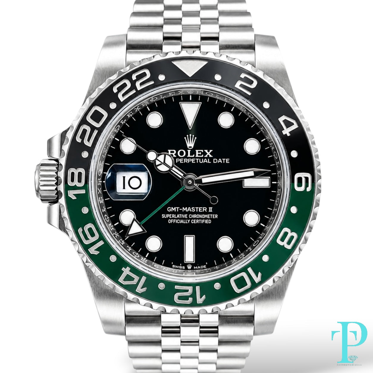 PRE-OWNED 40MM ROLEX GMT-MASTER II JUBILEE BRACELET (SPRITE) REF.126720