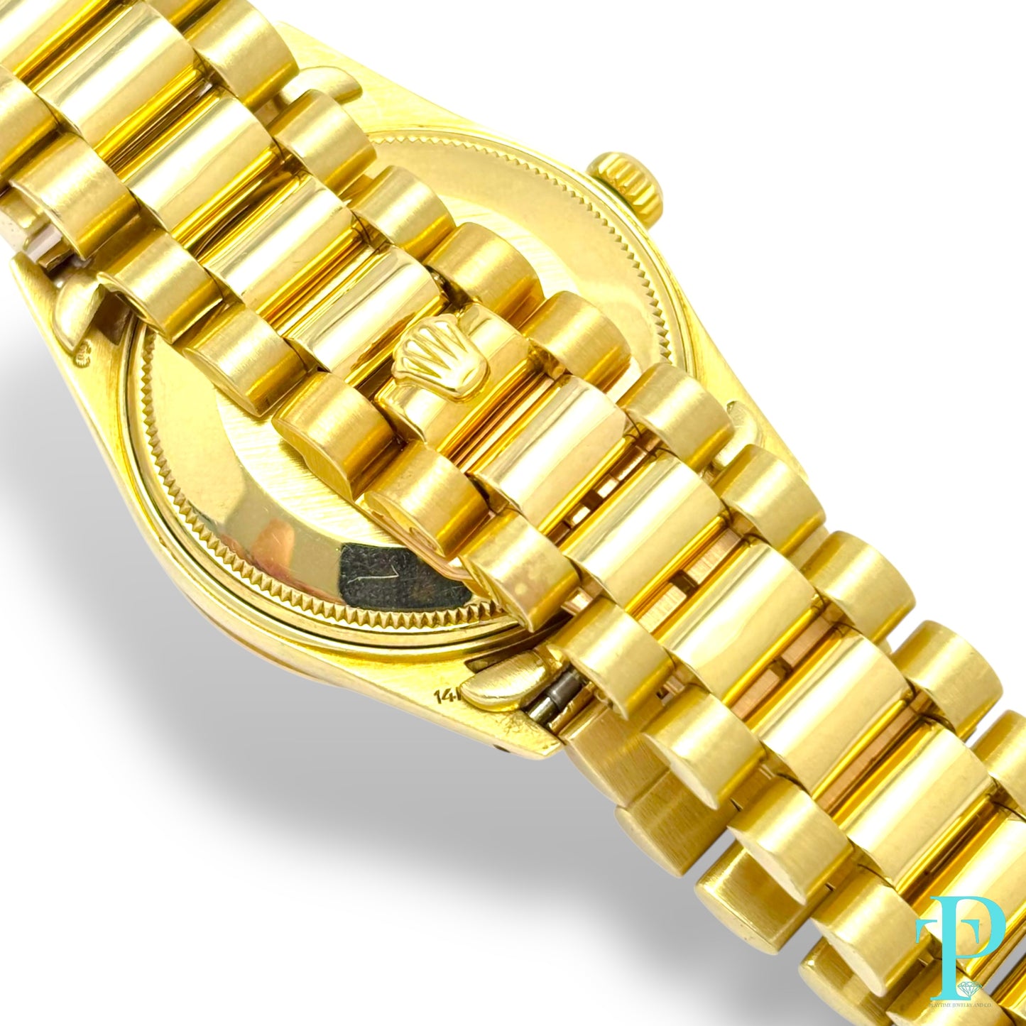 34MM ROLEX DATE REF.1510 / 14KT SOLID GOLD / MOP DIAL / PRESIDENTIAL BRACELET / AUTOMATIC