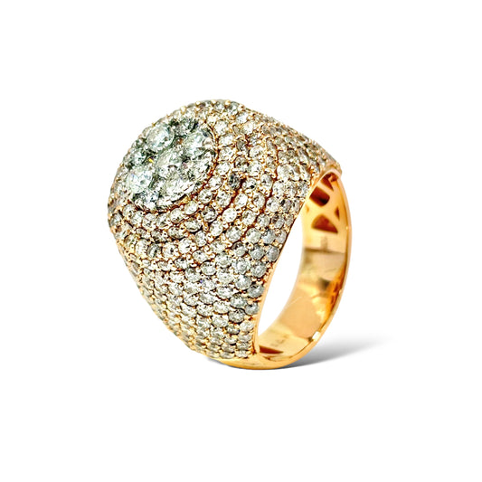 10KT GOLD VVS-1 DIAMOND ROUND CHAMPIONSHIP RING