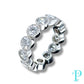 4.00CTW / 3.5MM 14KT WHITE GOLD DIAMOND ETERNITY BAND / VVS-1 LAB-GROWN