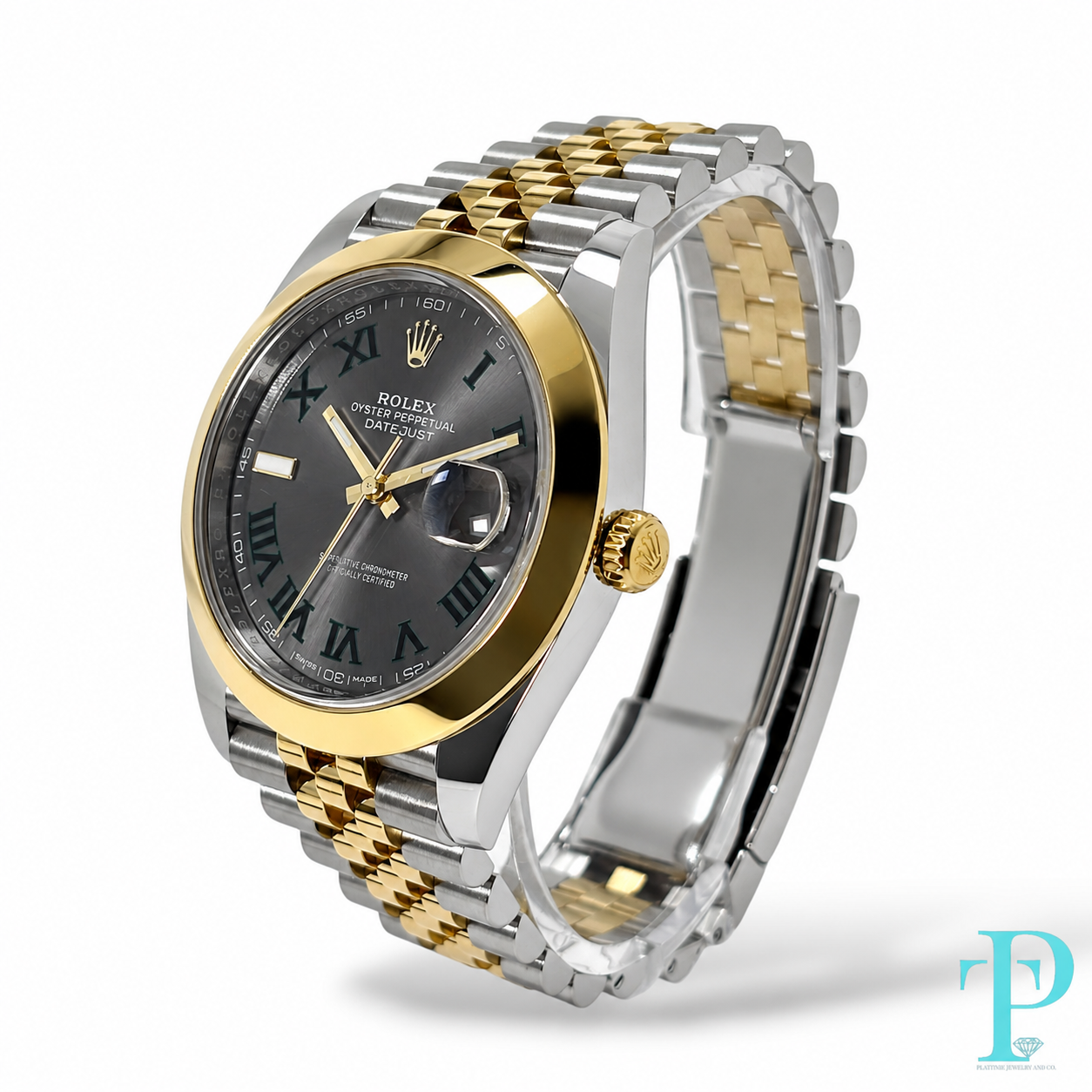 PRE-OWNED 41MM ROLEX DATEJUST 18KT TWO-TONE MENS WATCH REF.126333
