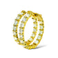 20Ptr 14KT YELLOW GOLD DIAMOND HOOPS 9.25CTW