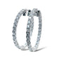 14KT WHITE GOLD 11.50CTW OVAL DIAMOND HOOPS