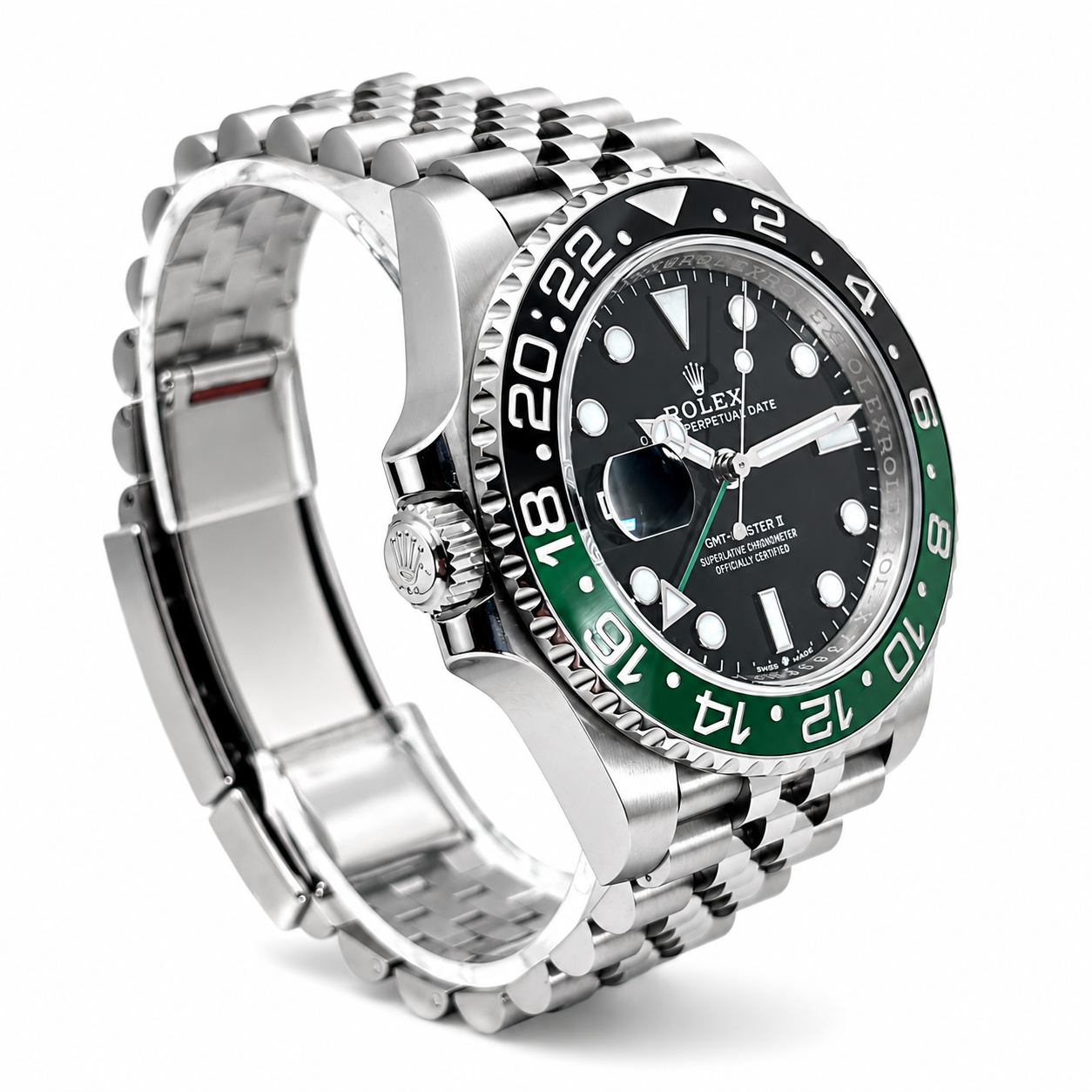 PRE-OWNED 40MM ROLEX GMT-MASTER II JUBILEE BRACELET (SPRITE) REF.126720