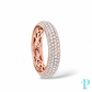 18KT ROSE GOLD 2.25CTW PAVE ETERNITY DIAMOND WEDDING BAND