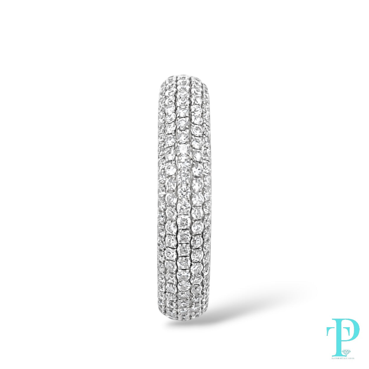 18KT WHITE GOLD 2.25CTW PAVE ETERNITY DIAMOND WEDDING BAND