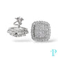 14KT 2.50CTW LAB-GROWN DIAMOND CLUSTER EARRINGS
