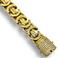 14MM SOLID 14KT GOLD 98.4G 8” DIAMOND BYZANTINE LINK BRACELET