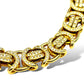 14MM SOLID 14KT GOLD 98.4G 8” DIAMOND BYZANTINE LINK BRACELET