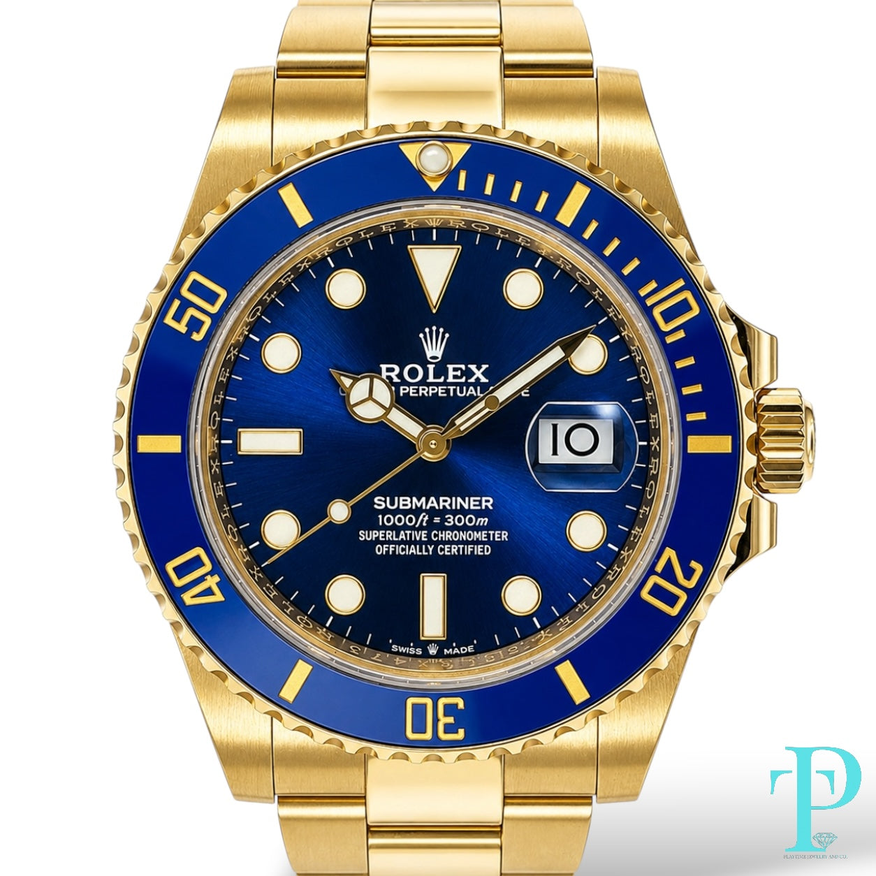 PRE-OWNED 41MM ROLEX SUBMARINER 18KT GOLD MENS WATCH REF.126618LB