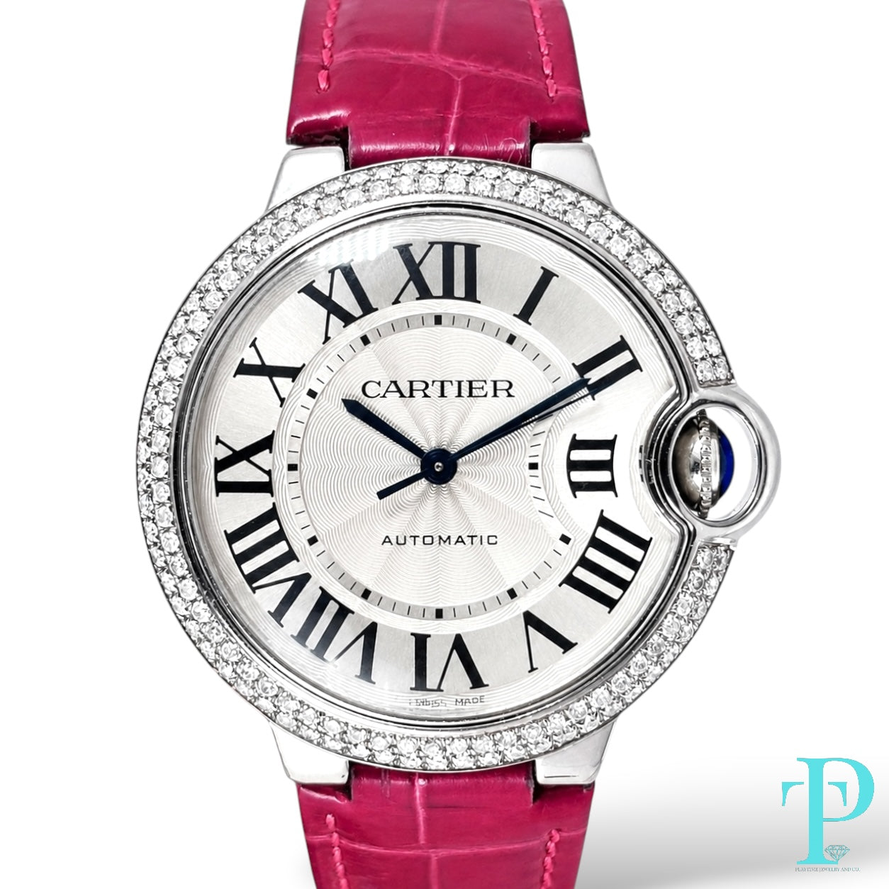 PRE-OWNED 34MM CARTIER BALLON BLEU LADIES WATCH