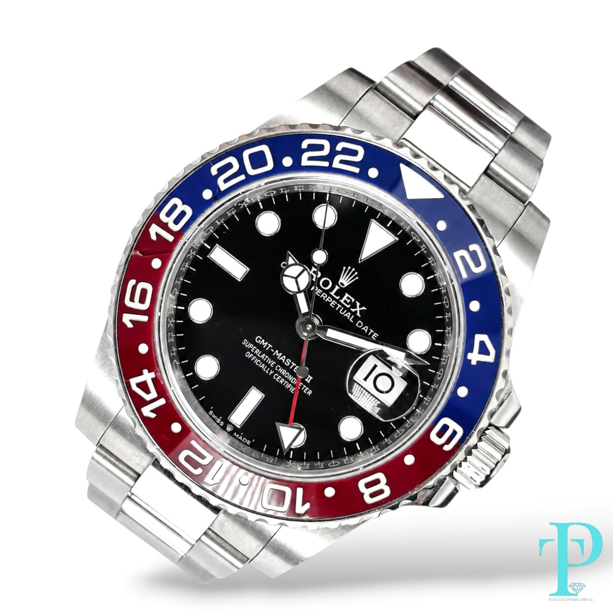 PRE-OWNED 40MM ROLEX GMT-MASTER II OYSTER BRACELET (PEPSI) REF.126710
