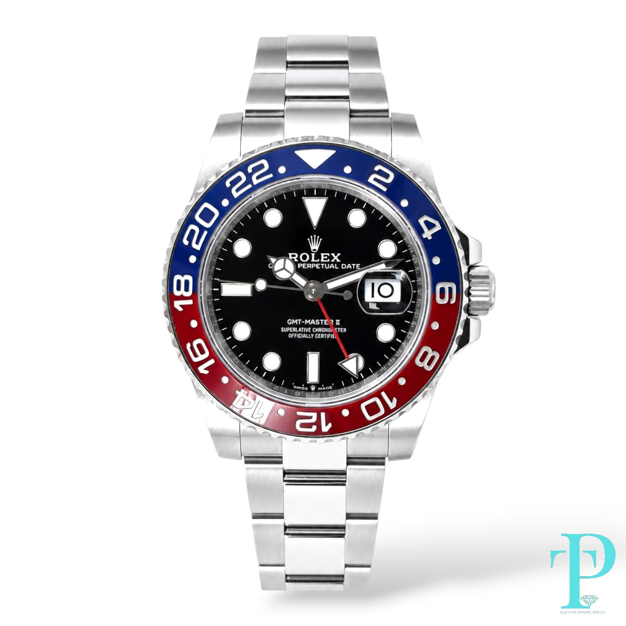 PRE-OWNED 40MM ROLEX GMT-MASTER II OYSTER BRACELET (PEPSI) REF.126710