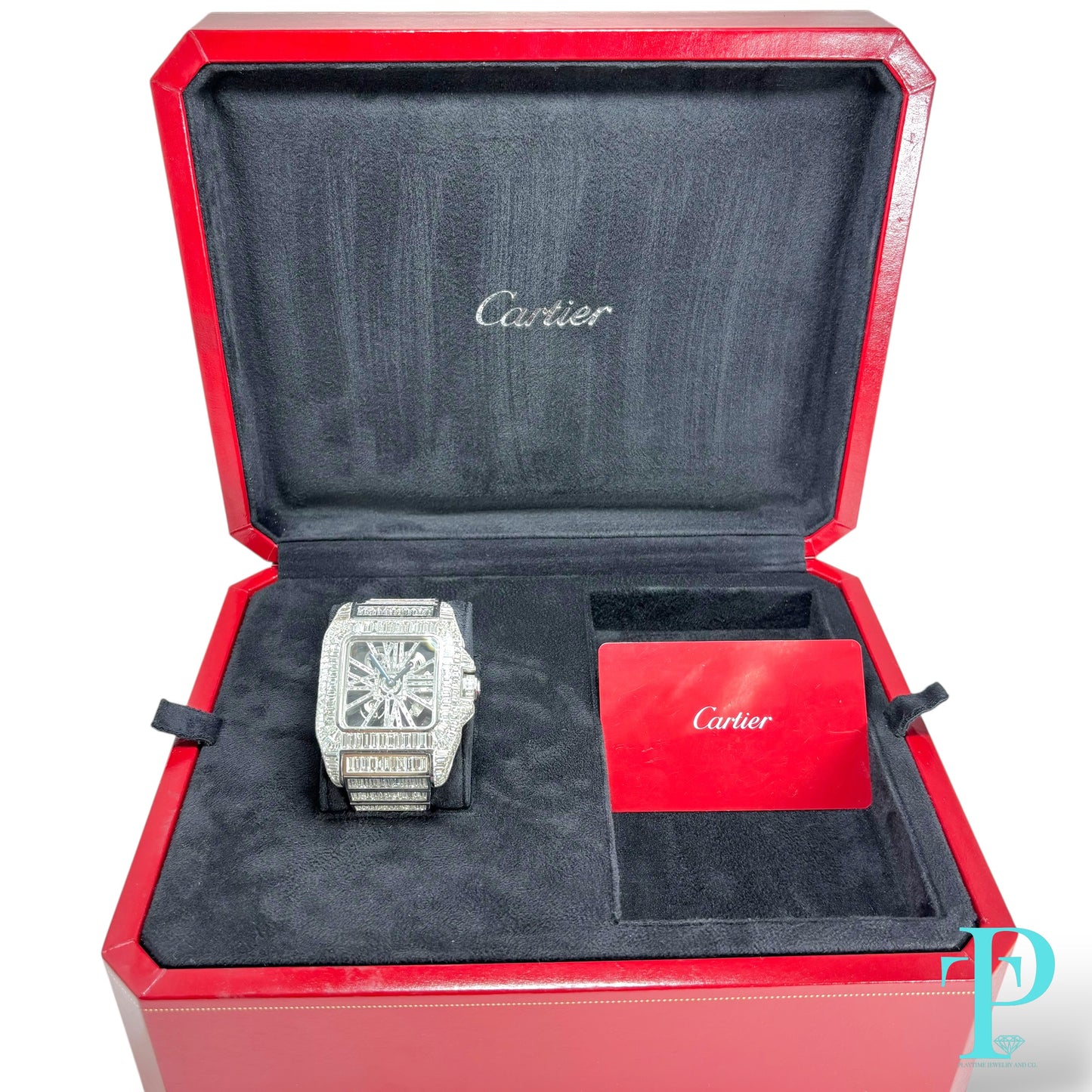 44MM CARTIER SANTOS 100 BAGUETTE CHANDELIER 61.00CTW VVS-1
