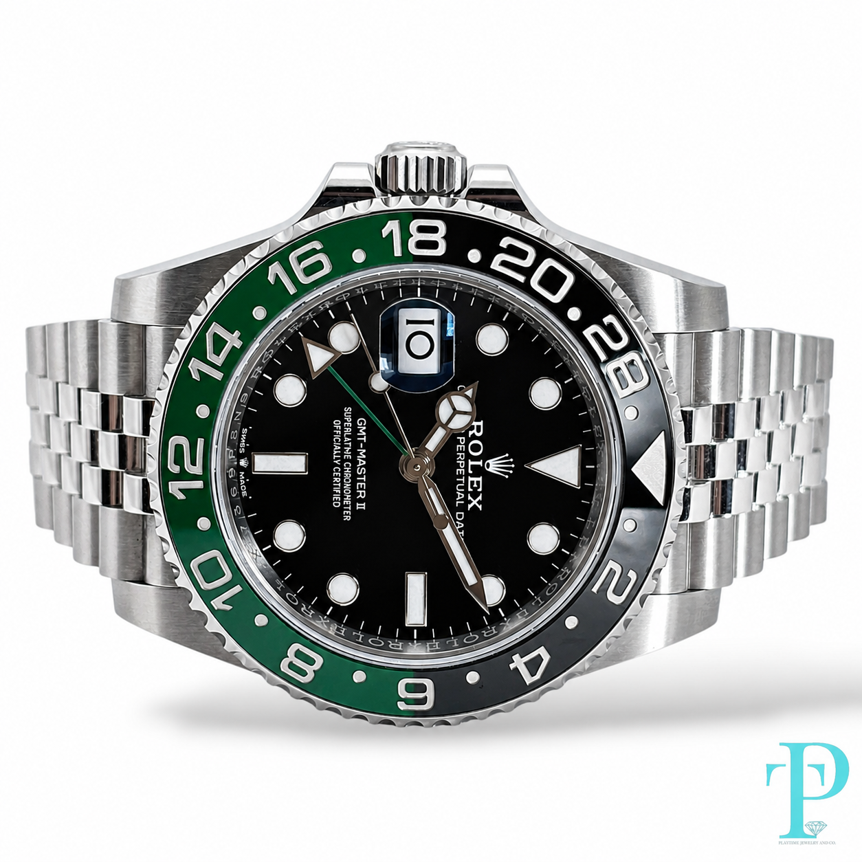 PRE-OWNED 40MM ROLEX GMT-MASTER II JUBILEE BRACELET (SPRITE) REF.126720