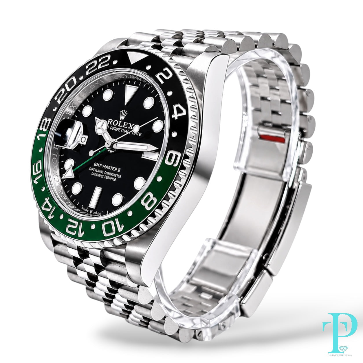 PRE-OWNED 40MM ROLEX GMT-MASTER II JUBILEE BRACELET (SPRITE) REF.126720