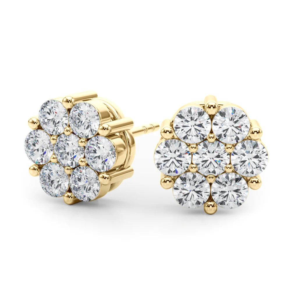 CLUSTER LAB DIAMOND STUDS