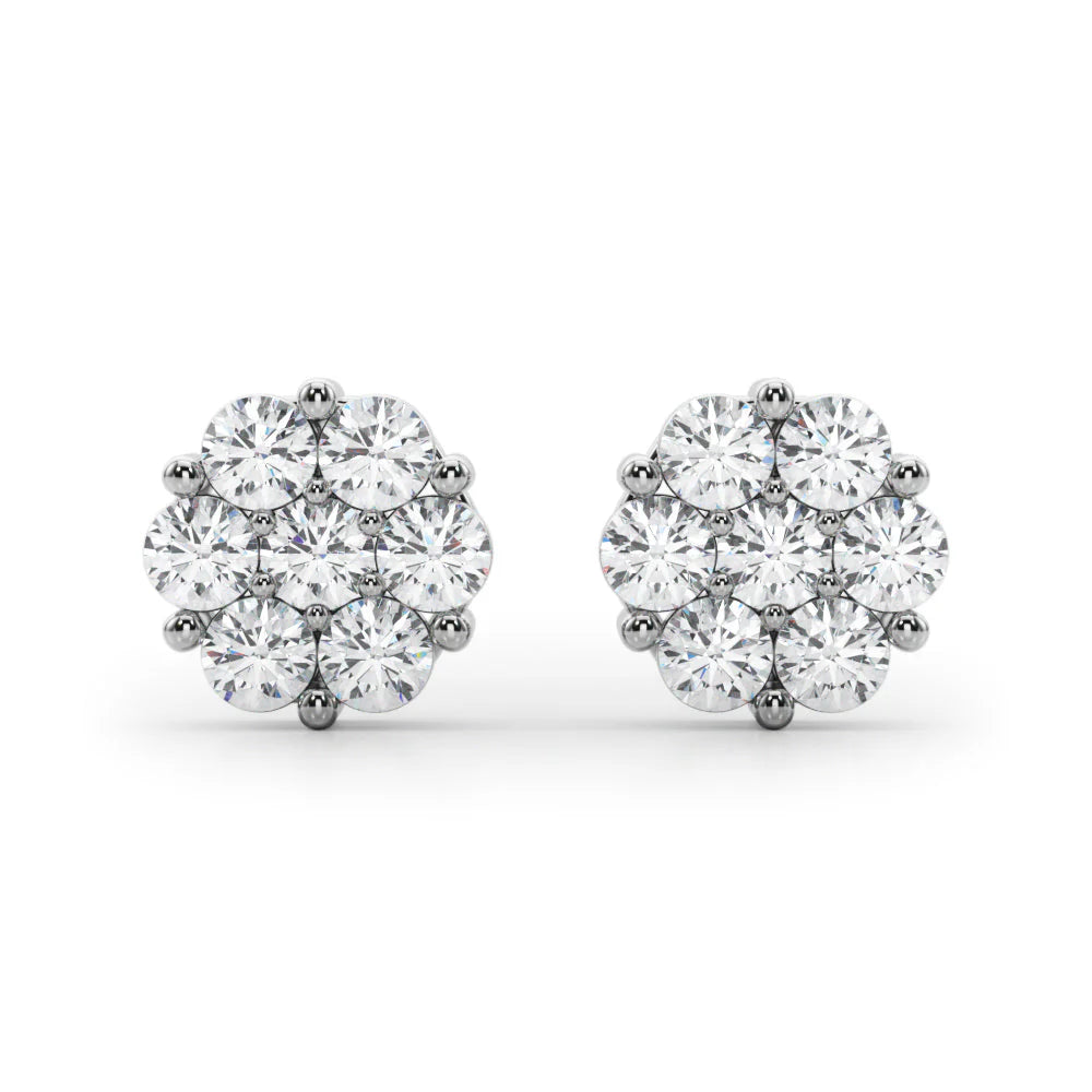 CLUSTER LAB DIAMOND STUDS