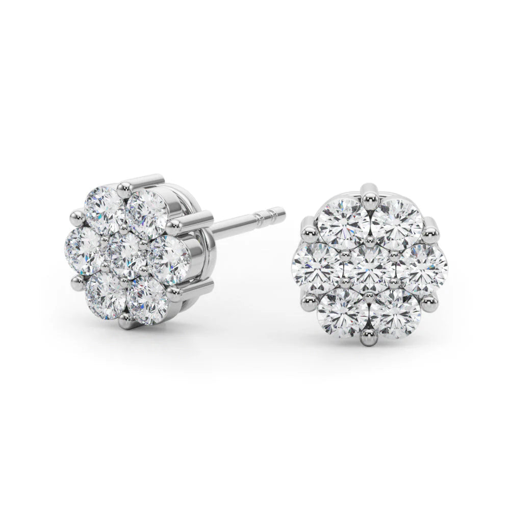 CLUSTER LAB DIAMOND STUDS