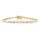 2.0MM 3-POINTER 14KT TENNIS BRACELET 8”