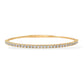 2.3MM 5-POINTER HALF DIAMOND FLEX BANGLE BRACELET